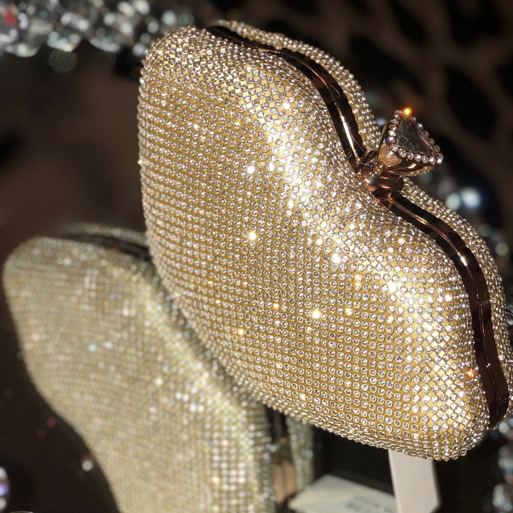 Gold sparkly 👄 clutch/crossbody